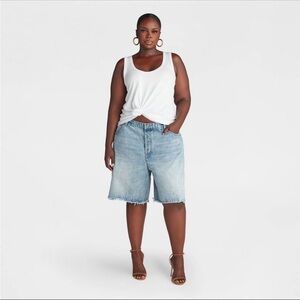 KBB by KAHLANA Women's 'The
Denim Bermuda Shorts'